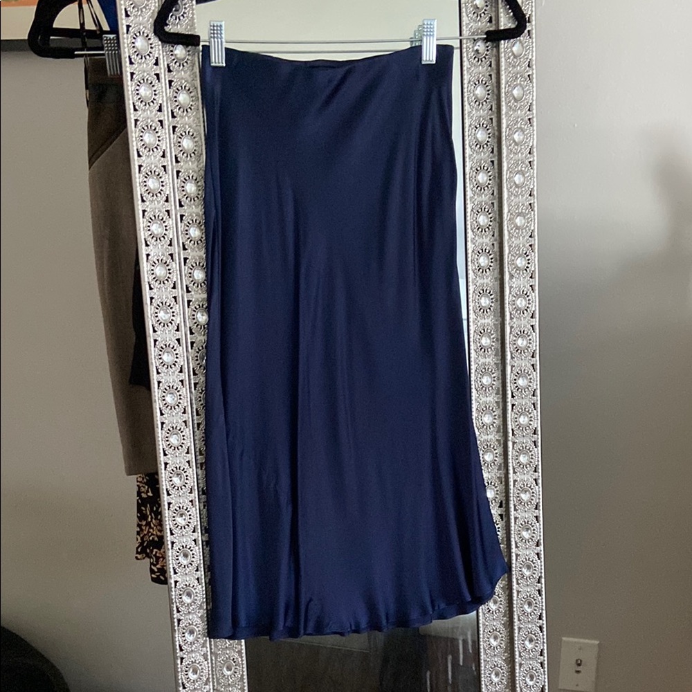 Aritzia Deep Blue Midi Skirt